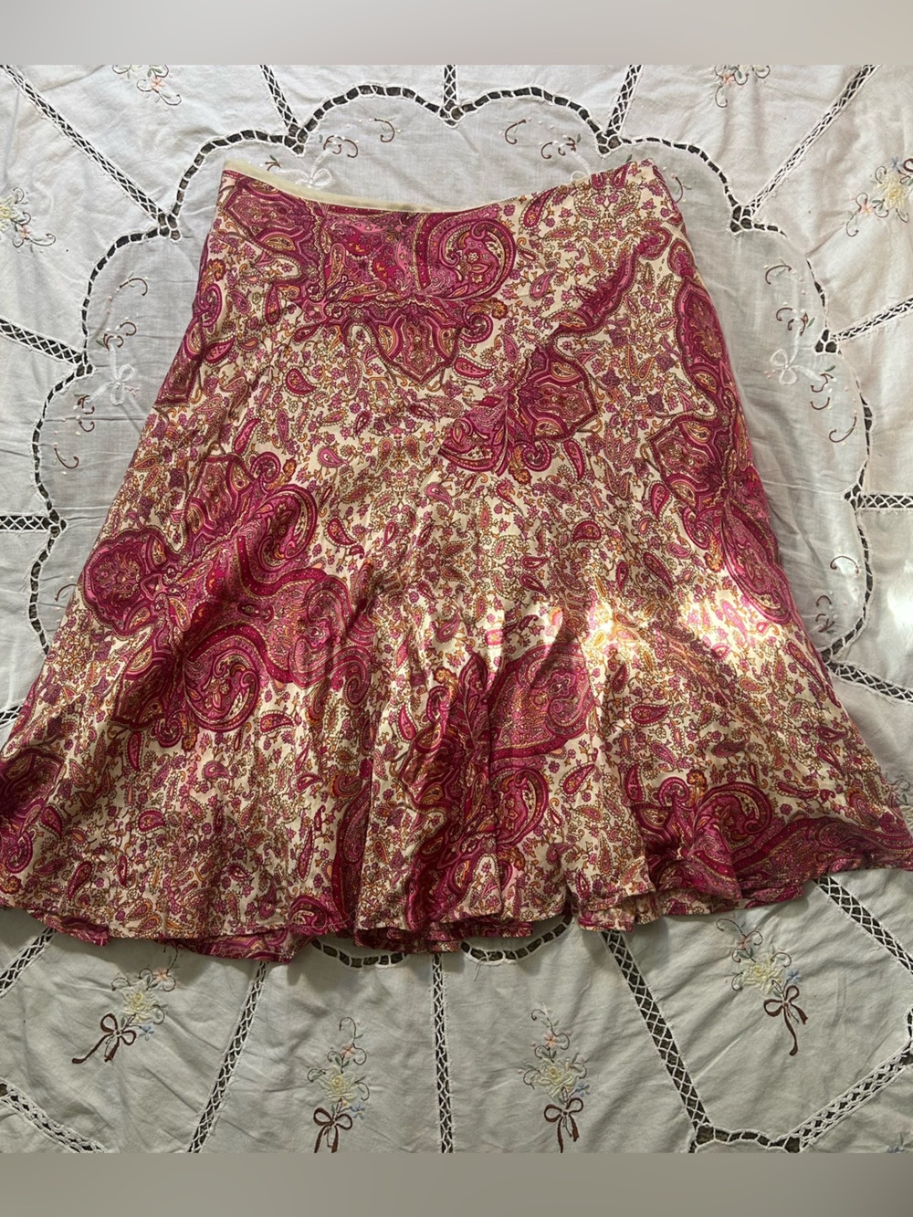 Worthington paisley skirt